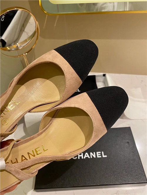 Best Replica Chanel Slingback Dupe heels sandals - Colareps
