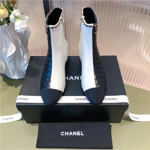 Best Replica chanel chunky heel ankle boots - Colareps