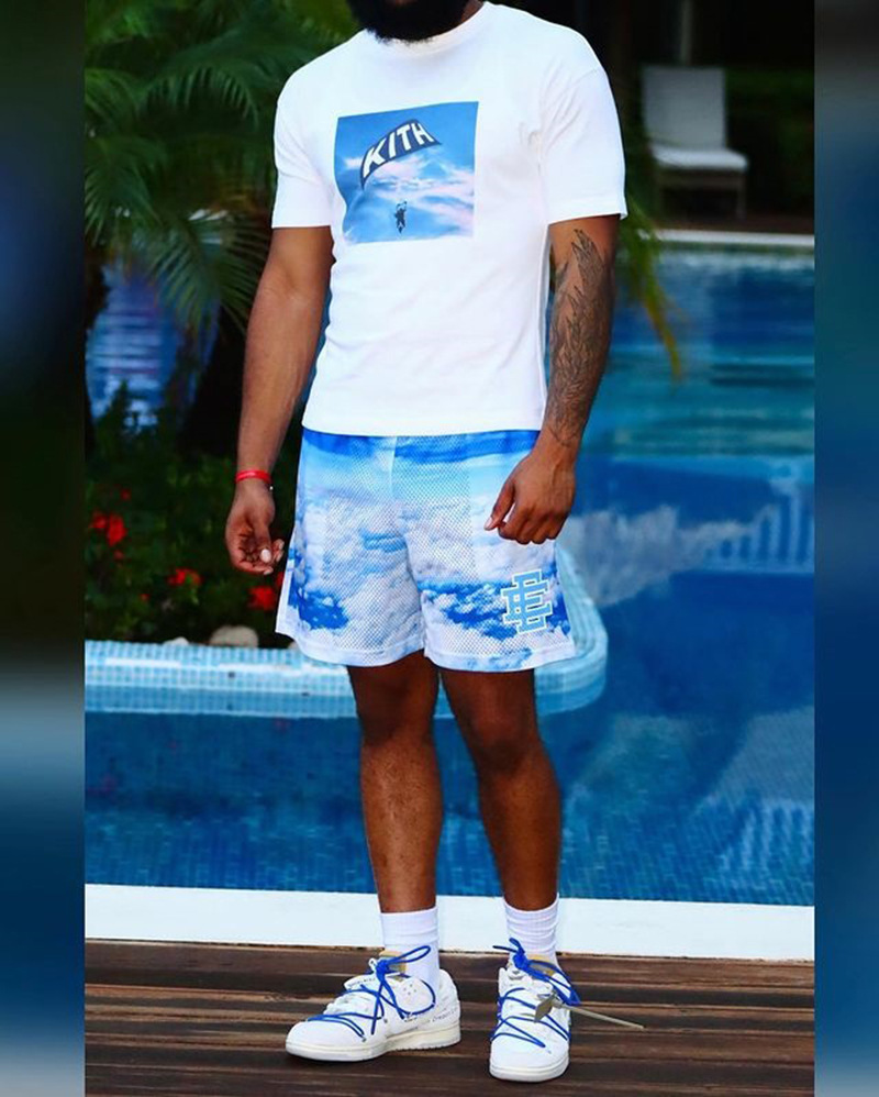 Best Replica Cloud Color Breathable mesh printed shorts 3 colors - Colareps