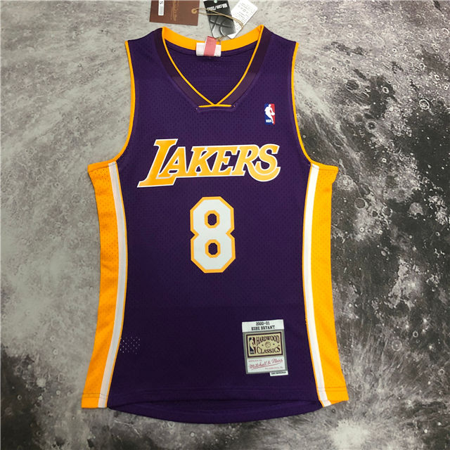 Best Replica KOBE BRYANT #8 LOS ANGELES LAKERS PURPLE THROWBACK JERSEY (HEAT APPLIED) - Colareps