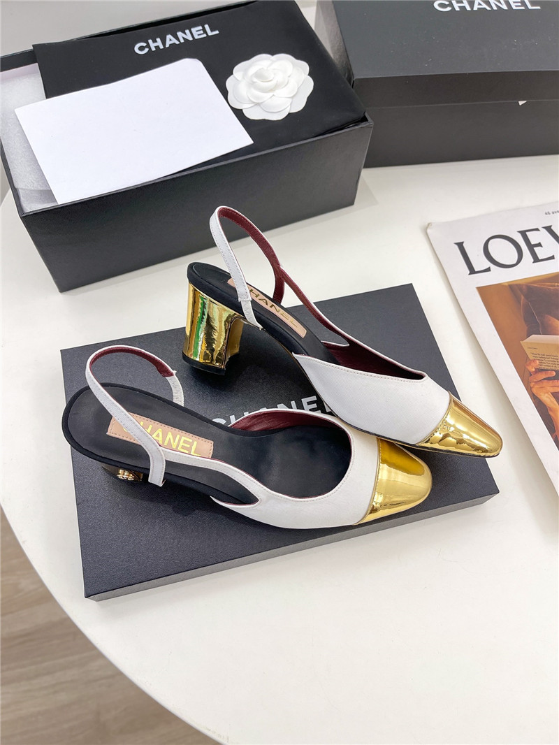 Best Replica chanel classic block heel sandals - Colareps