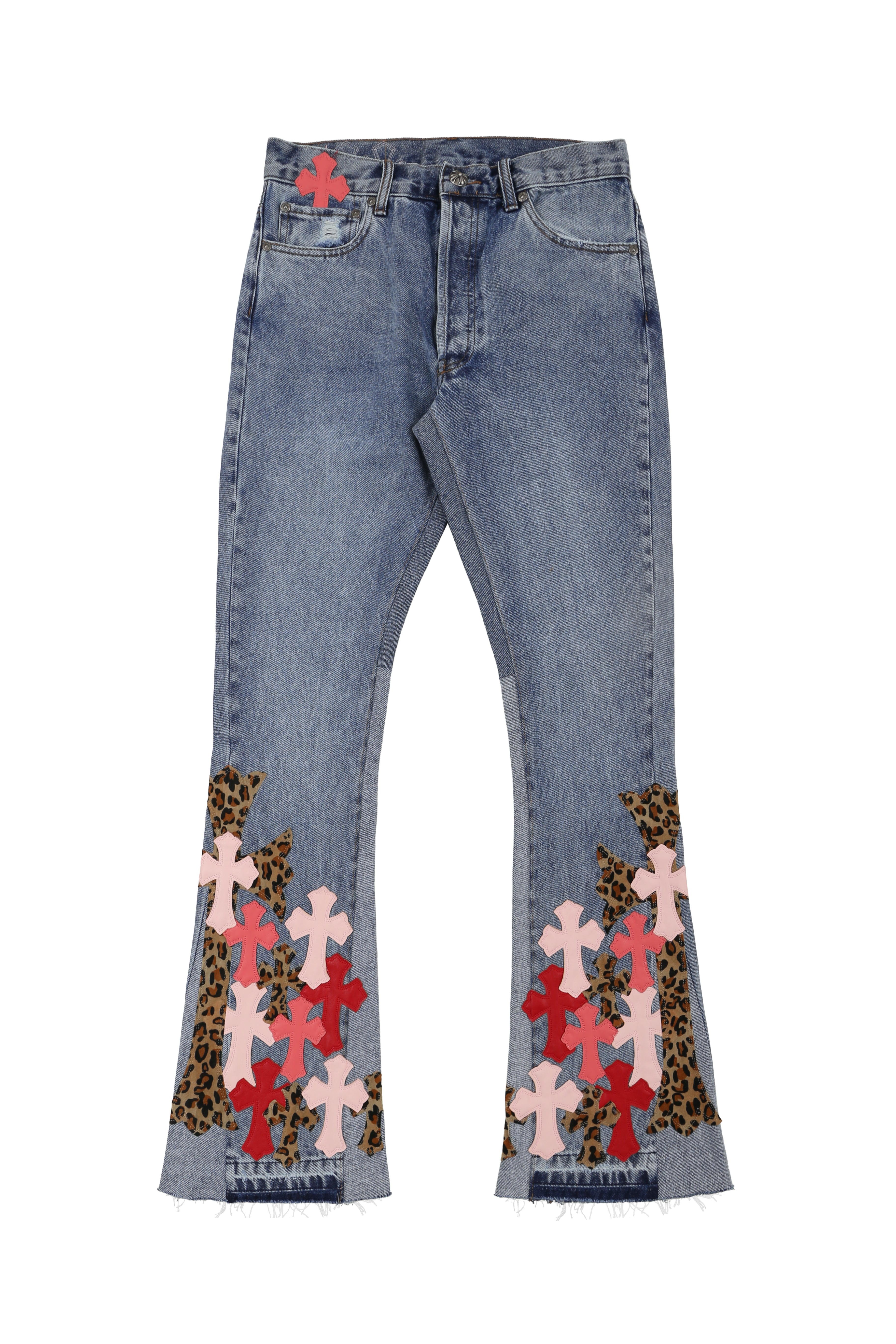 Best Replica Chrome Hearts Replica Cross Flare Denim - Colareps
