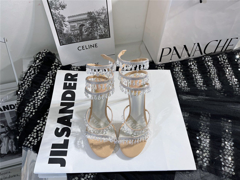 Best Replica rene caovilla cleo chandelier satin sandals - Colareps