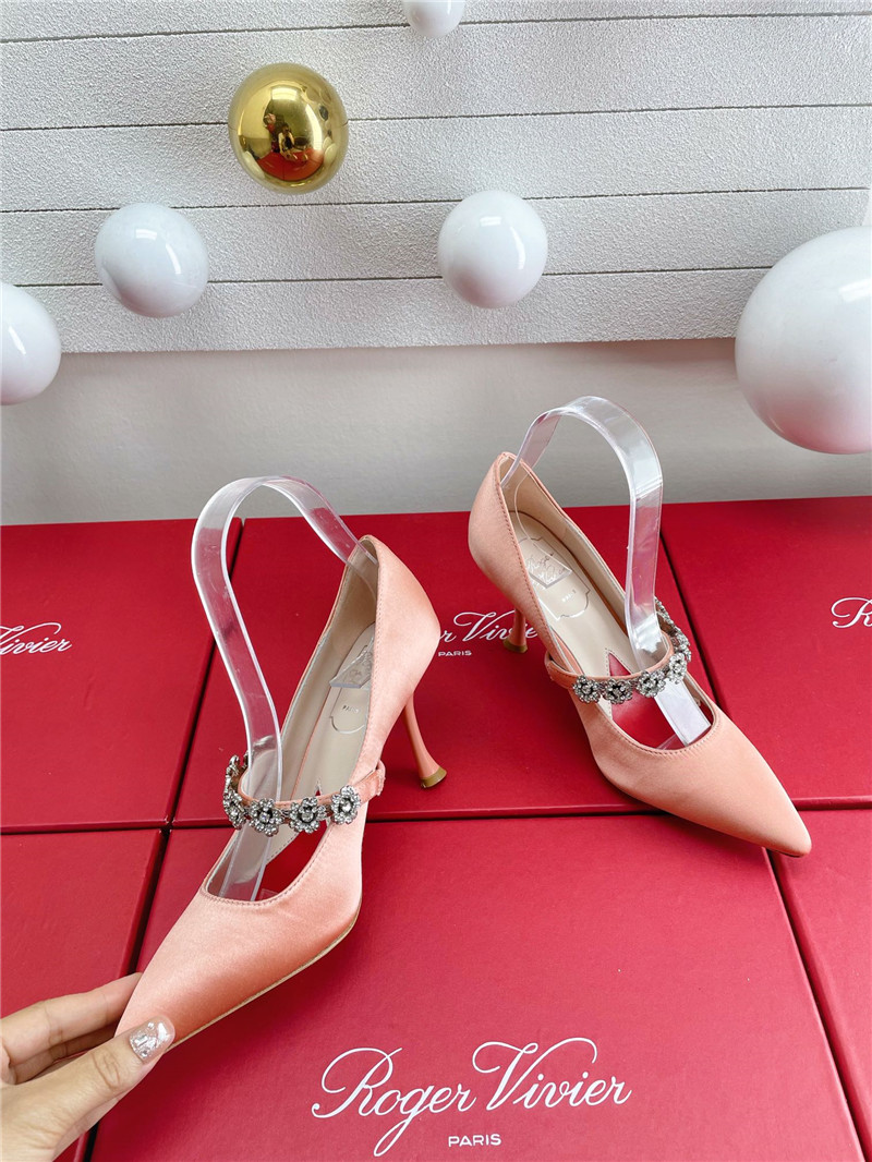 Best Replica Roger vivier Dupes wedding shoes snow diamond series high heels - Colareps