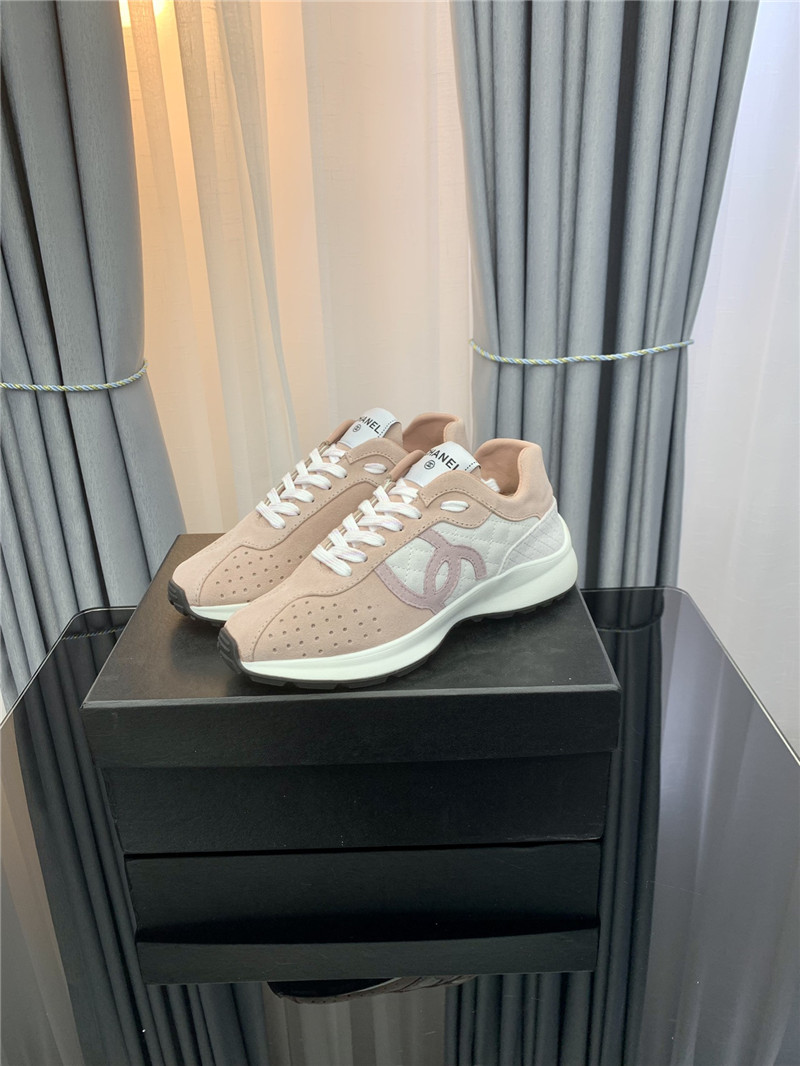 Best Replica chanel logo suede sneakers - Colareps