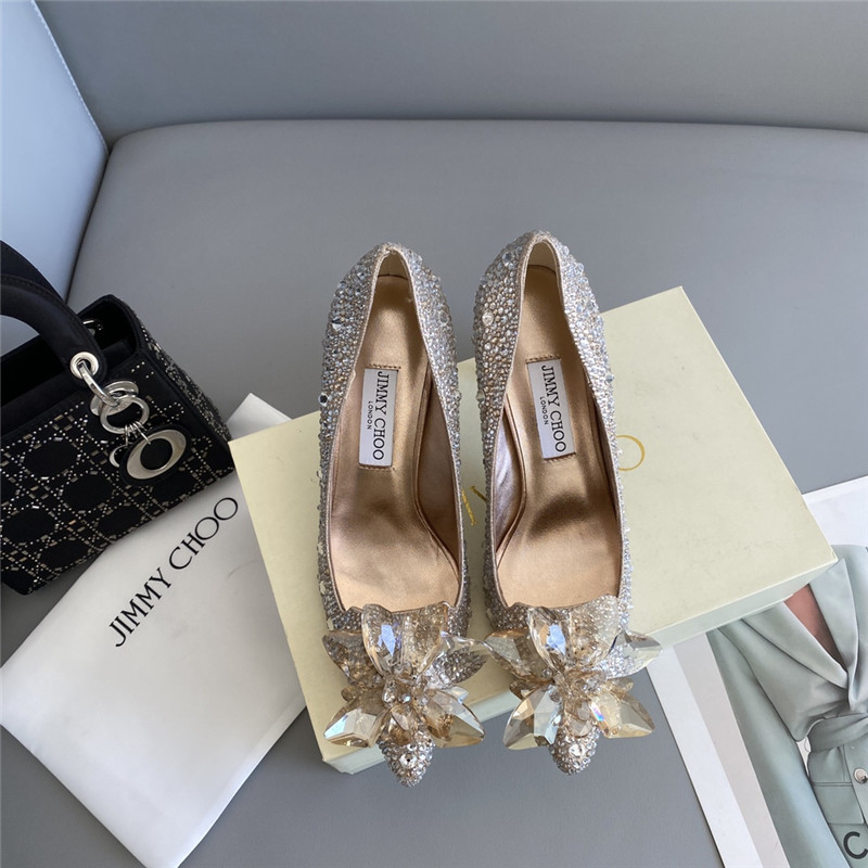 Best Replica Jimmy Choo Crystal Wedding Slippers - Colareps