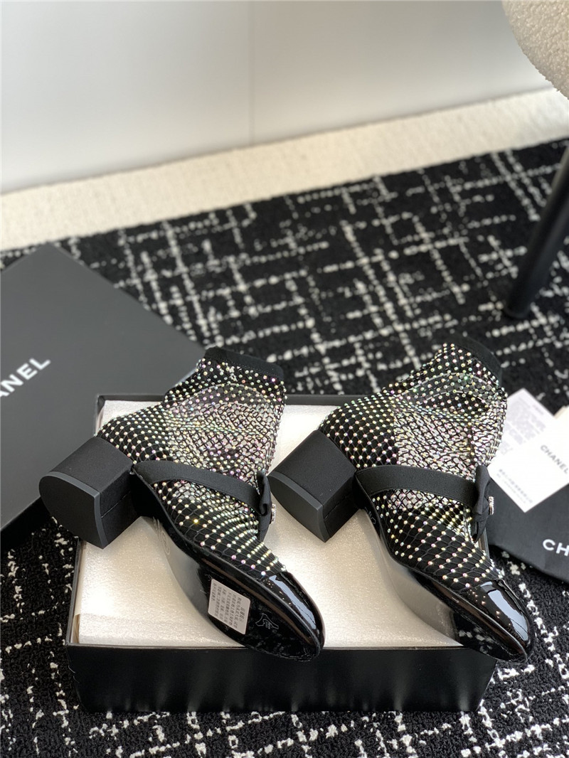 Best Replica Chanel new Mary Jane mesh drill boots - Colareps