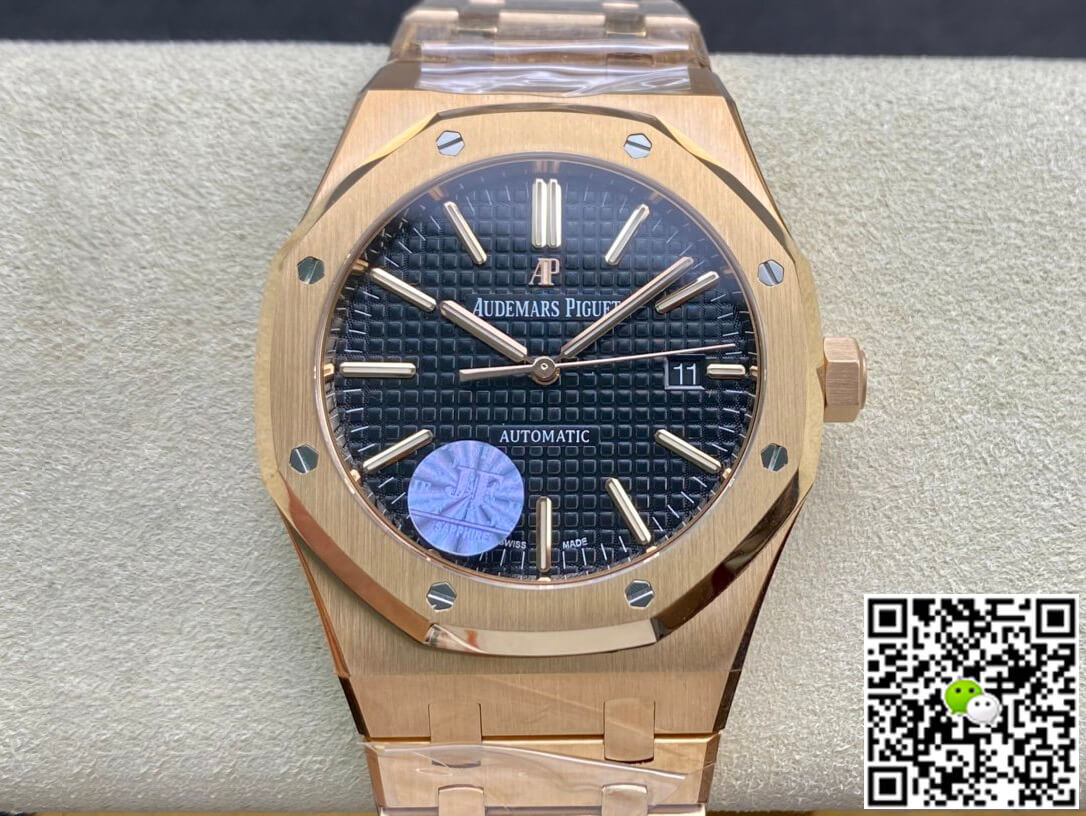Best Replica Audemars Piguet Replica 15400OR.OO.1220OR.01 JF Factory Mechanical Watches 1:1 Best Edition Swiss ETA3120 Rosegold - Colareps