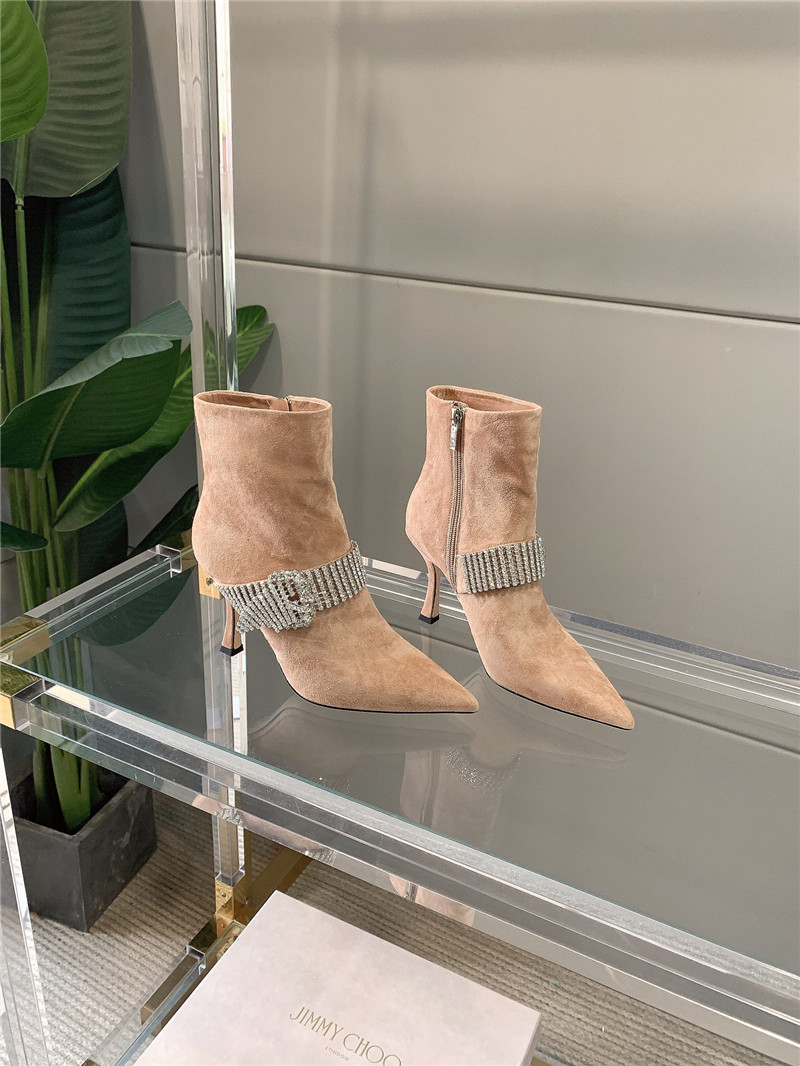 Best Replica Jimmy Choo Pearl Heels Dupe rhinestone high-heeled boots - Colareps