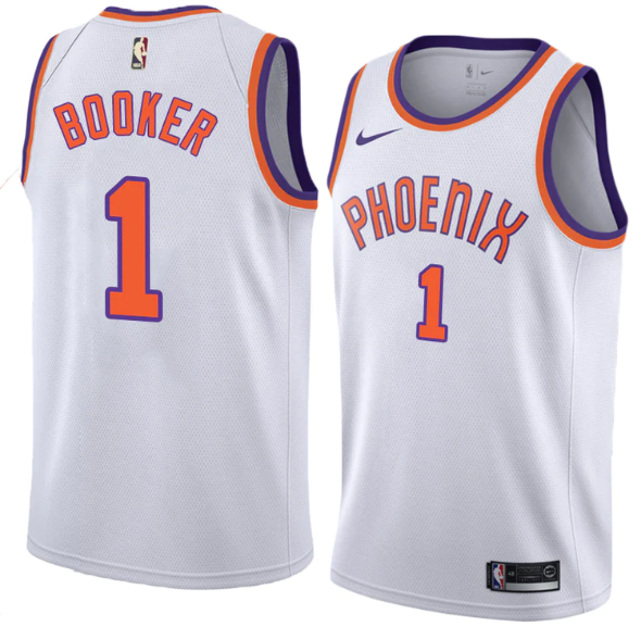 Best Replica DEVIN BOOKER PHOENIX SUNS THROWBACK JERSEY - Colareps