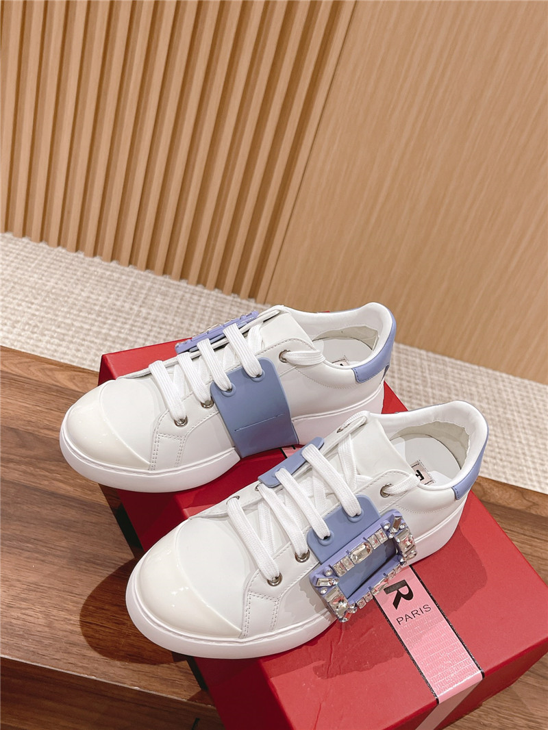 Best Replica Roger vivier new diamond buckle white shoes - Colareps