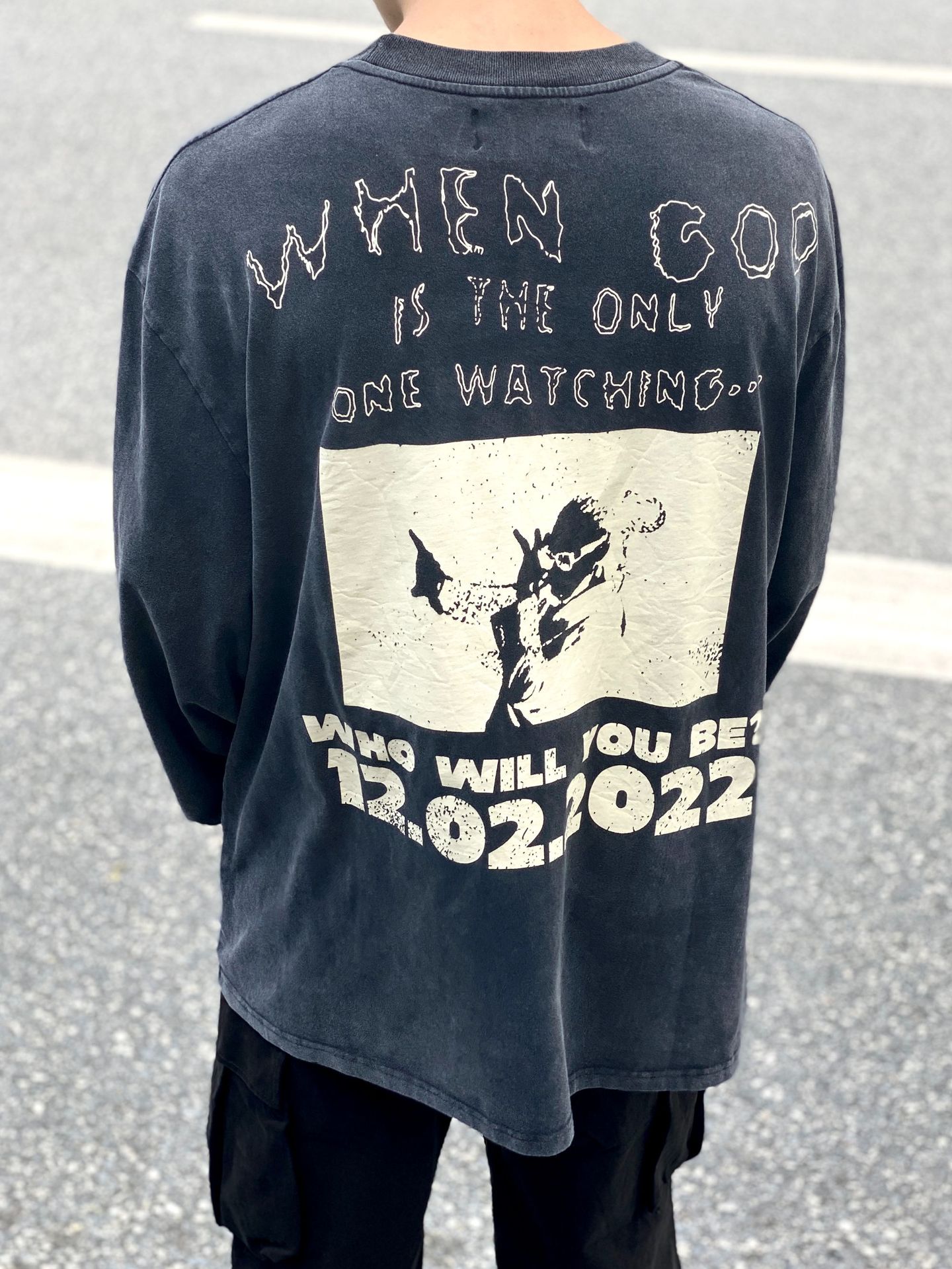 Best Replica HellStar Replica Purple Heart High Street Printed Long Sleeve Shirt - Colareps