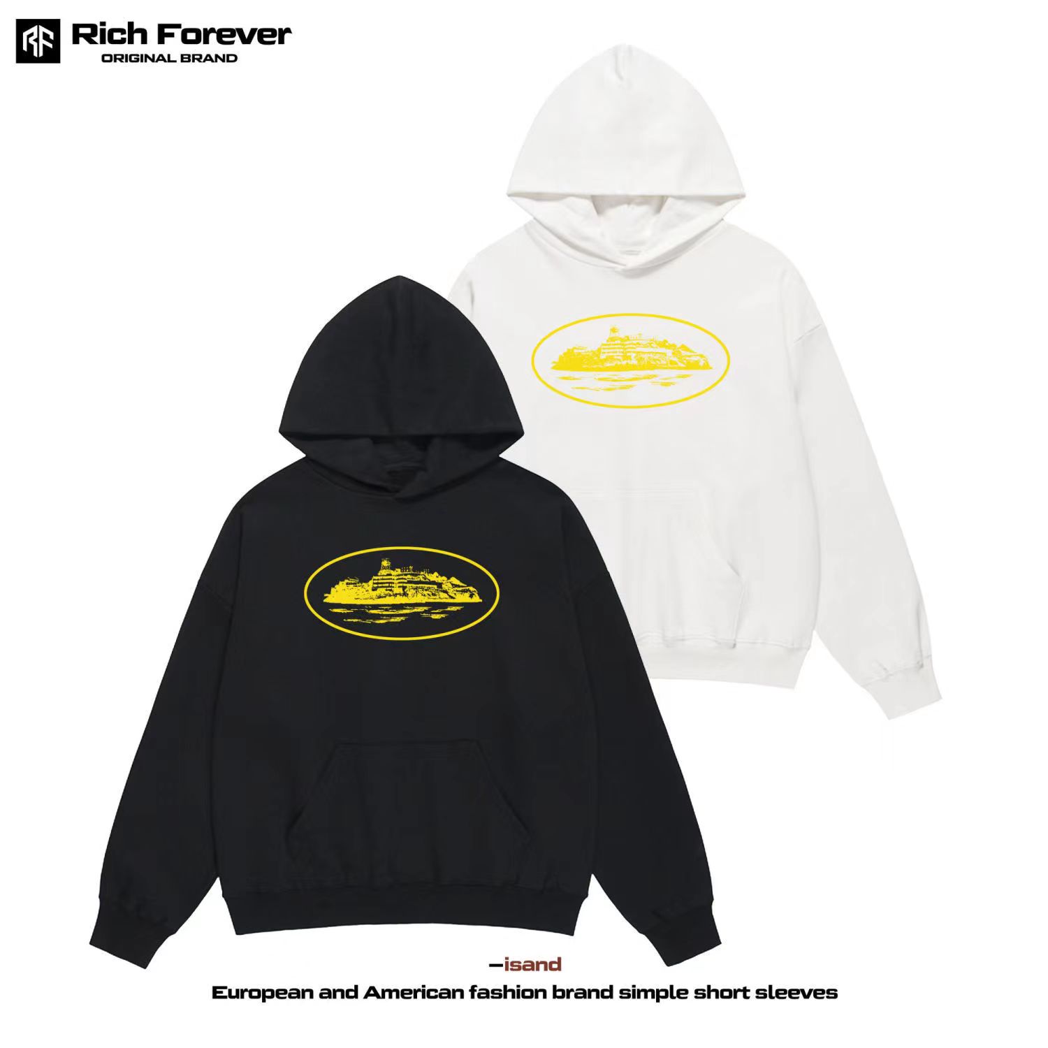 Best Replica Island print hoodie 4 colors - Colareps