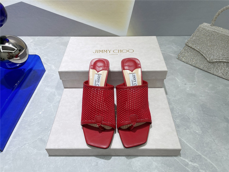 Best Replica jimmy choo square-toe knit flip-flops - Colareps