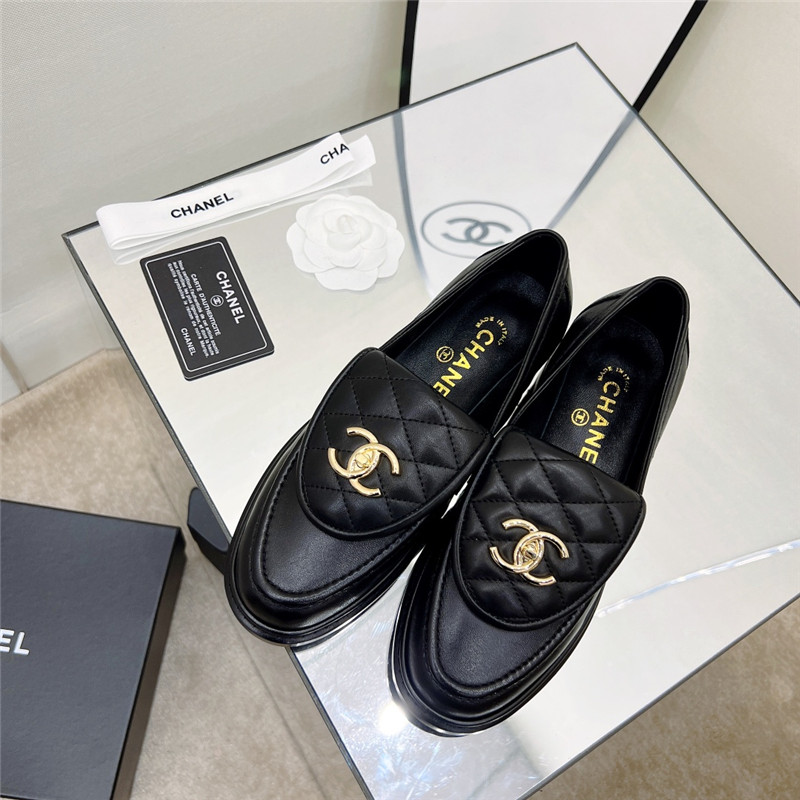 Best Replica chanel classic diamond logo loafers - Colareps
