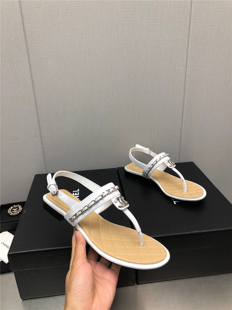 Best Replica Chanel new C buckle chain sandals - Colareps
