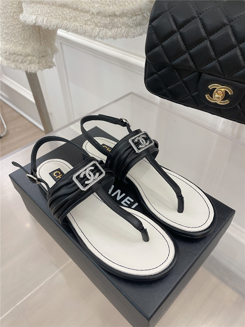 Best Replica chanel flip flop CC square sandals - Colareps