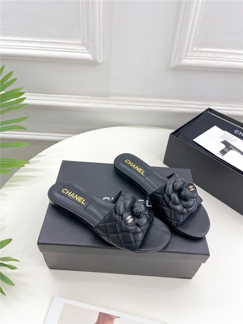 Best Replica chanel counter classic camellia slippers - Colareps