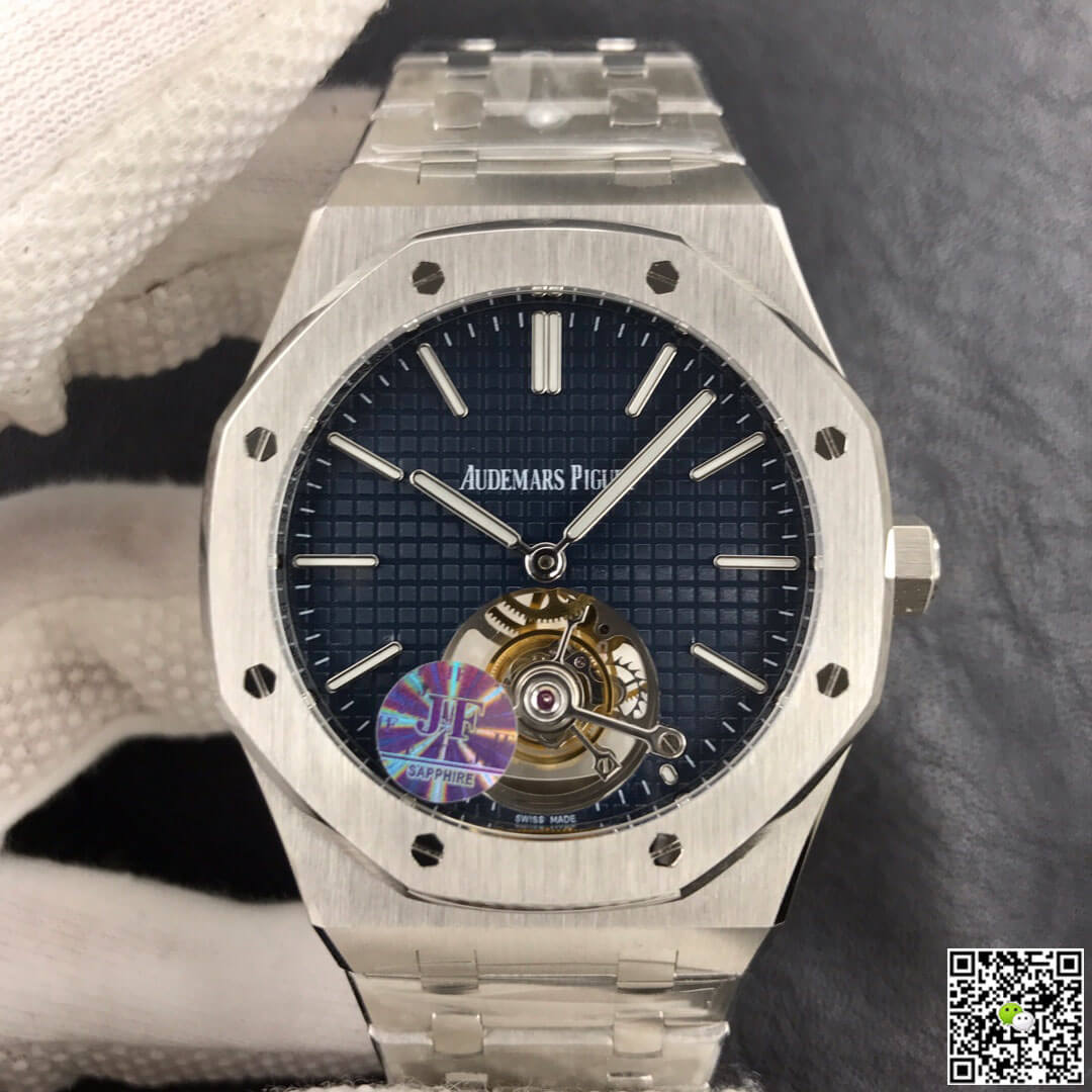 Best Replica Replica Audemars Piguet Royal Oak Tourbillon 26510ST.OO.1220ST.01 1:1 Best Edition JF Factory Blue Dial - Colareps