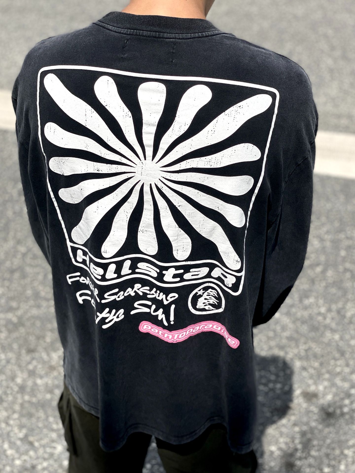 Best Replica Sunflower limit graffiti print long sleeve Shirt - Colareps