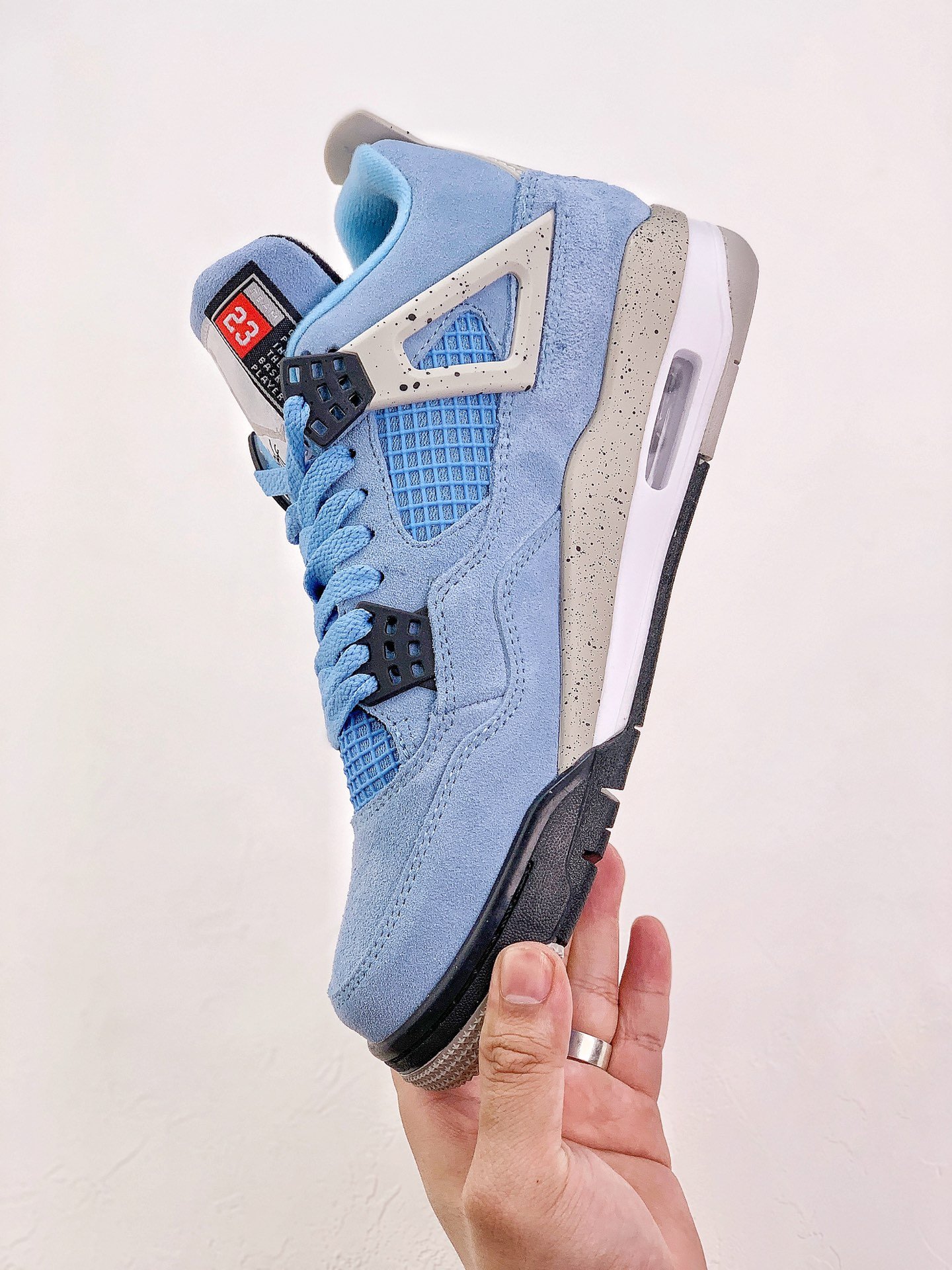 Best Replica Jordan 4 Retro University Blue Extended Size - Colareps