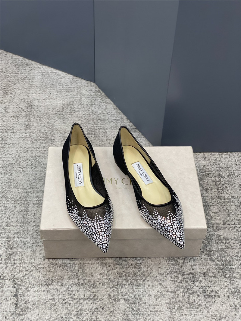 Best Replica Jimmy Choo jc mesh hot diamond high-heeled shoes - Colareps