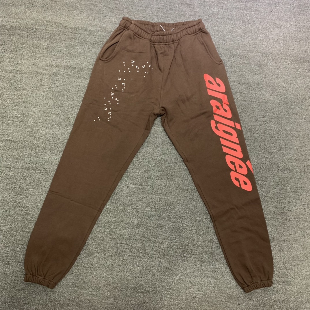 Best Replica Orange letters scattered small stars foam printed sweatpants - Colareps