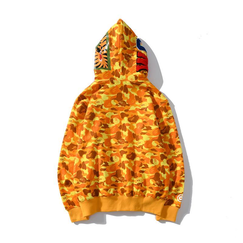 Best Replica Bape x PUBG Shark Pullover Hoodie Camo Yellow - Colareps