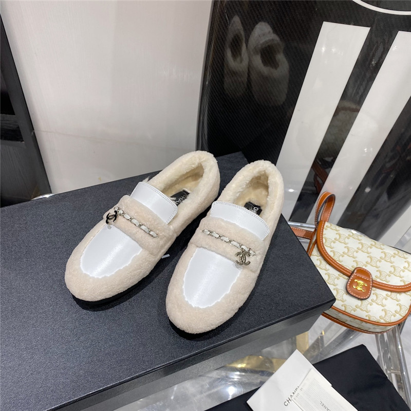 Best Replica chanel lamb wool loafers - Colareps