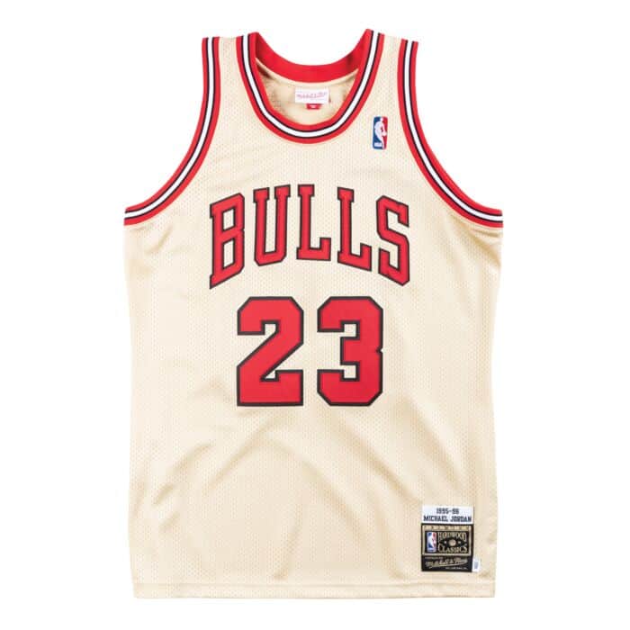 Best Replica MICHAEL JORDAN CHICAGO BULLS GOLDEN THROWBACK JERSEY - Colareps