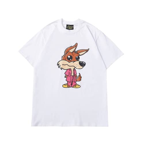 Best Replica Drew cartoon wolf t-shirt white - Colareps