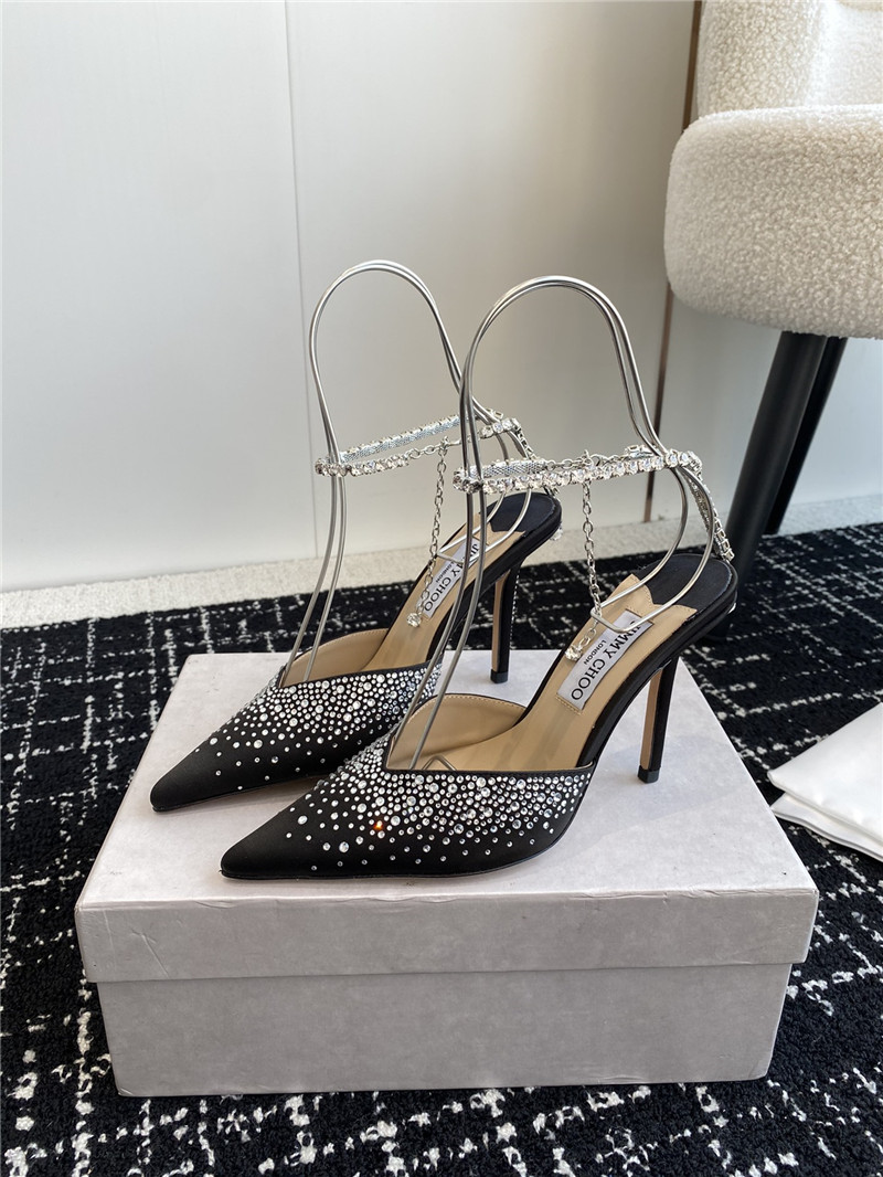 Best Replica Jimmy Choo Square Buckle Drill Point Half Drag - Colareps