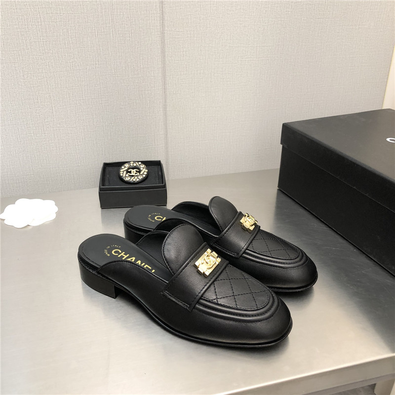 Best Replica chanel leather slippers womens - Colareps