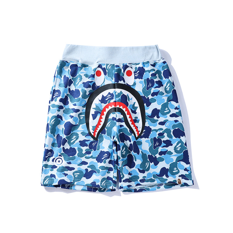 Best Replica BAPE APE Shorts Shark Camo Blue Green Red Pants HDCP8669 - Colareps