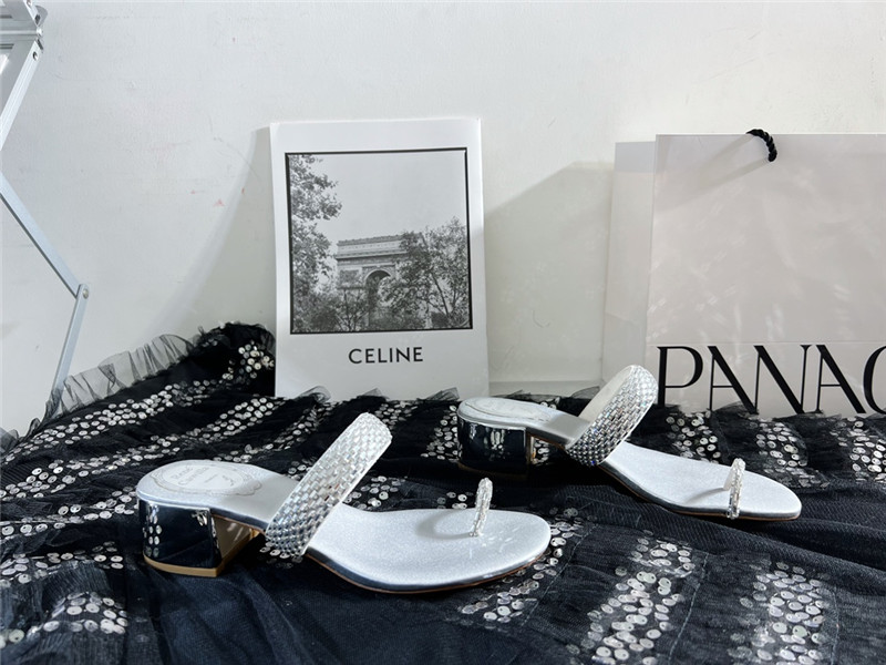 Best Replica Rene Caovilla Heels Dupe low heel flat flip flop sandals - Colareps