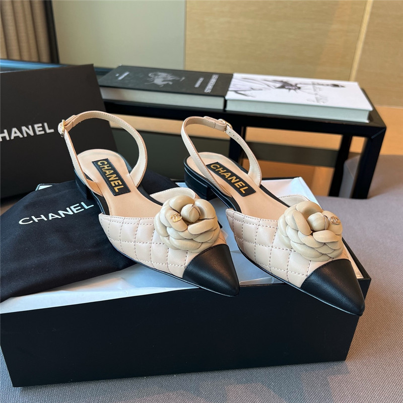 Best Replica chanel camellia pointed toe sandals - Colareps