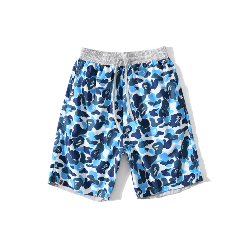 Best Replica BAPE Shorts Shark Camo Blue Red Green Pants HDCP8761 - Colareps