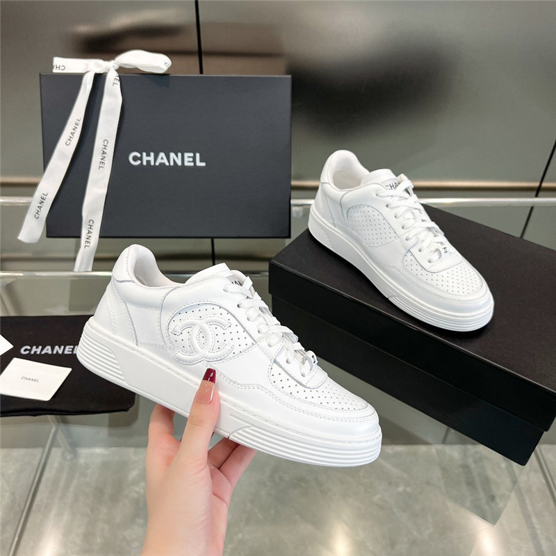 Best Replica Chanel new full leather panda color casual sneakers - Colareps