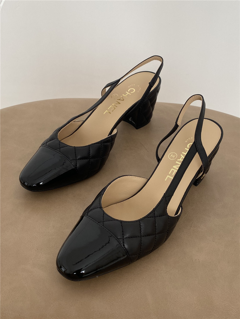 Best Replica Chanel 6.5cm black diamond low-heeled shoes - Colareps