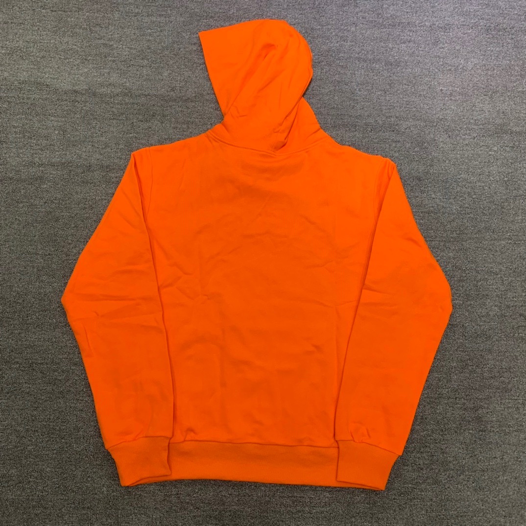 Best Replica Young Thug Sp5der-Orange hoodie with white letters - Colareps