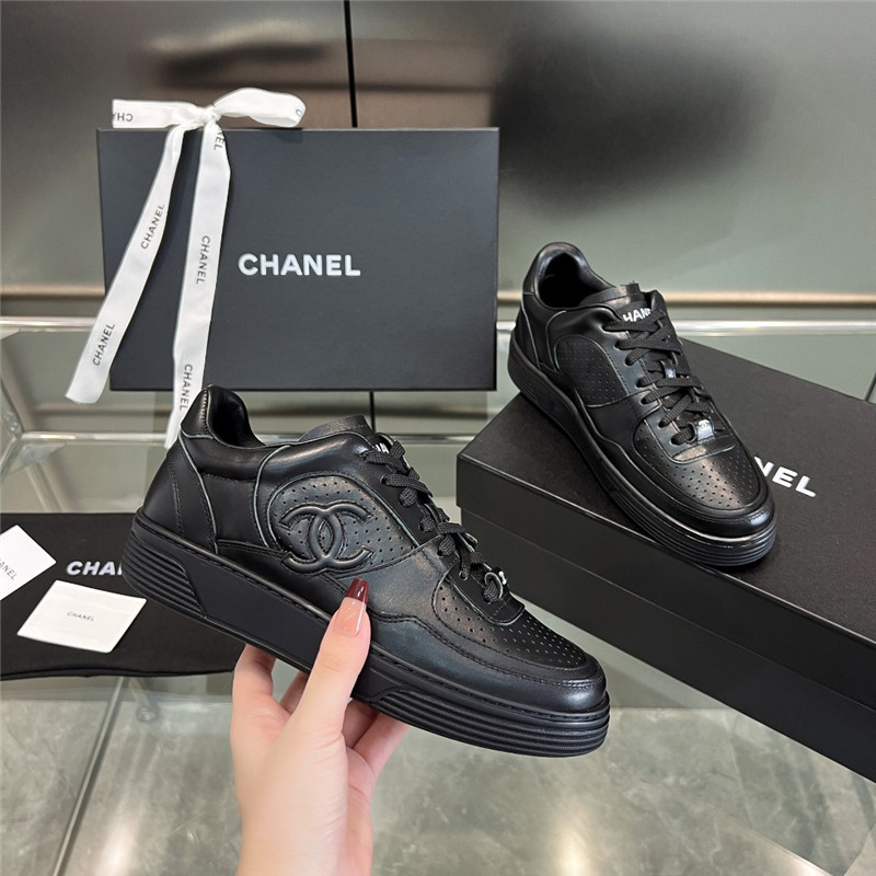 Best Replica Chanel new full leather panda color casual sneakers - Colareps