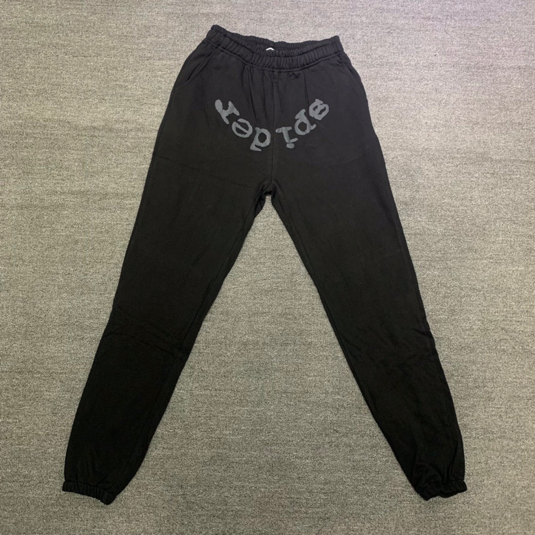 Best Replica Young Thug Sp5der Black letters black pants - Colareps