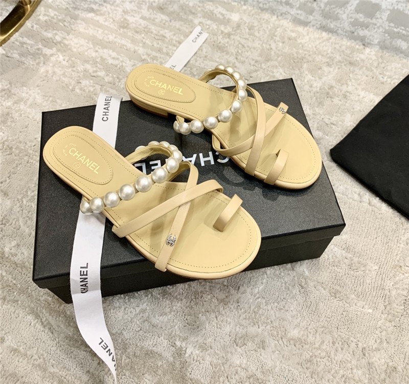 Best Replica chanel pearl embellished sandals - Colareps