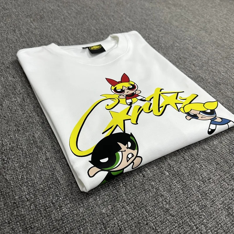 Best Replica Three small cartoon characters printed short sleeve tee - Colareps