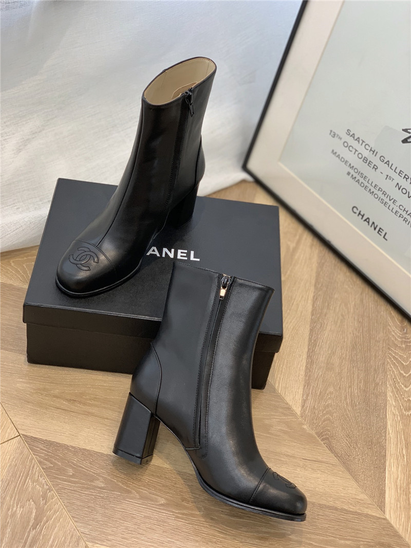 Best Replica chanel leather ankle boots - Colareps