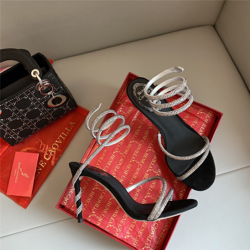 Best Replica Rene Caovilla Dupe Snake Band Sandals - Colareps