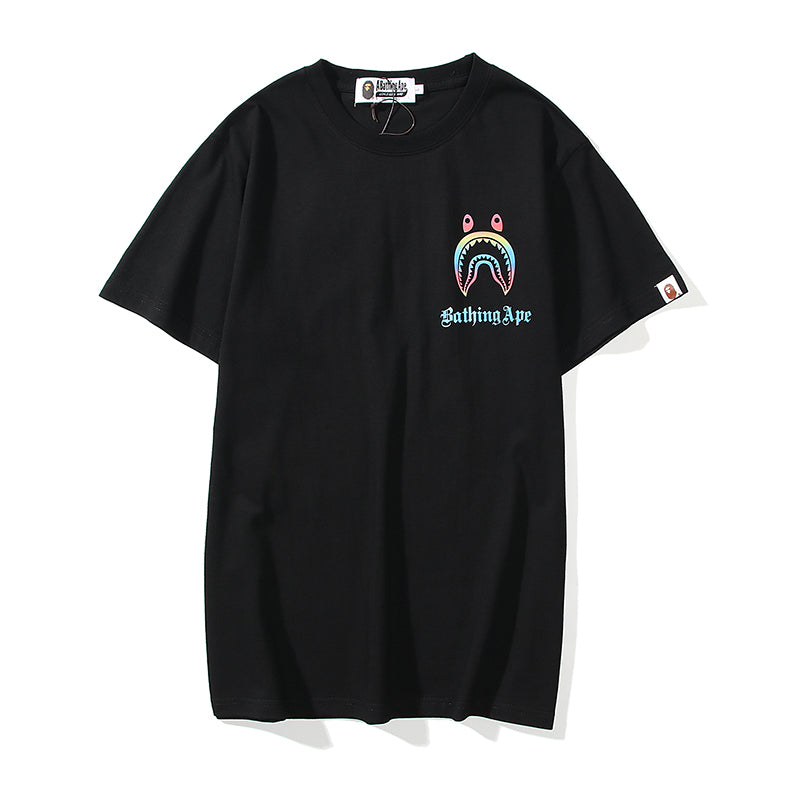 Best Replica Bape Shark Colorful Reflective College Cotton T Shirt 9038 - Colareps