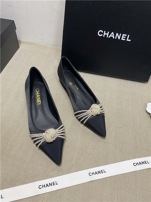 Best Replica Chanel high-heeled silk shoes - Colareps