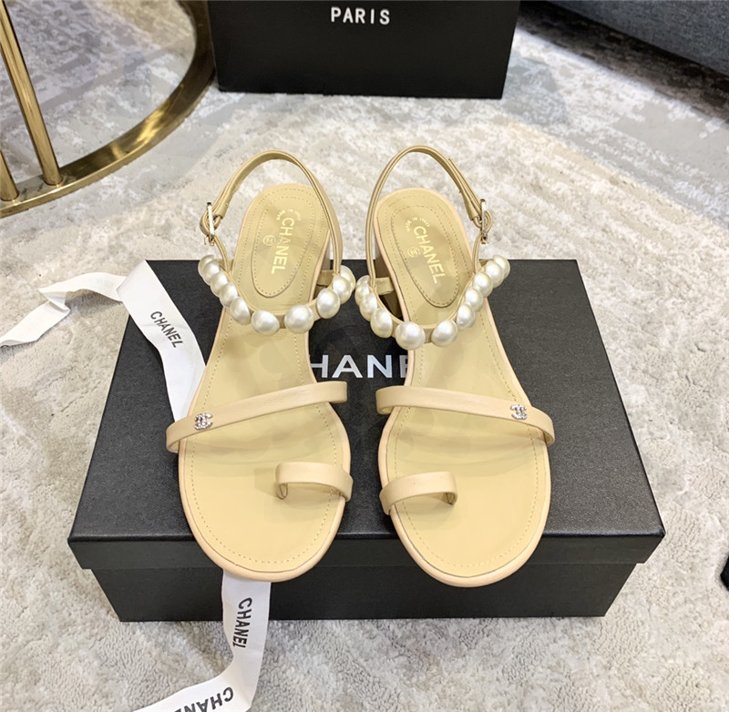 Best Replica chanel pearl embellished sandals - Colareps