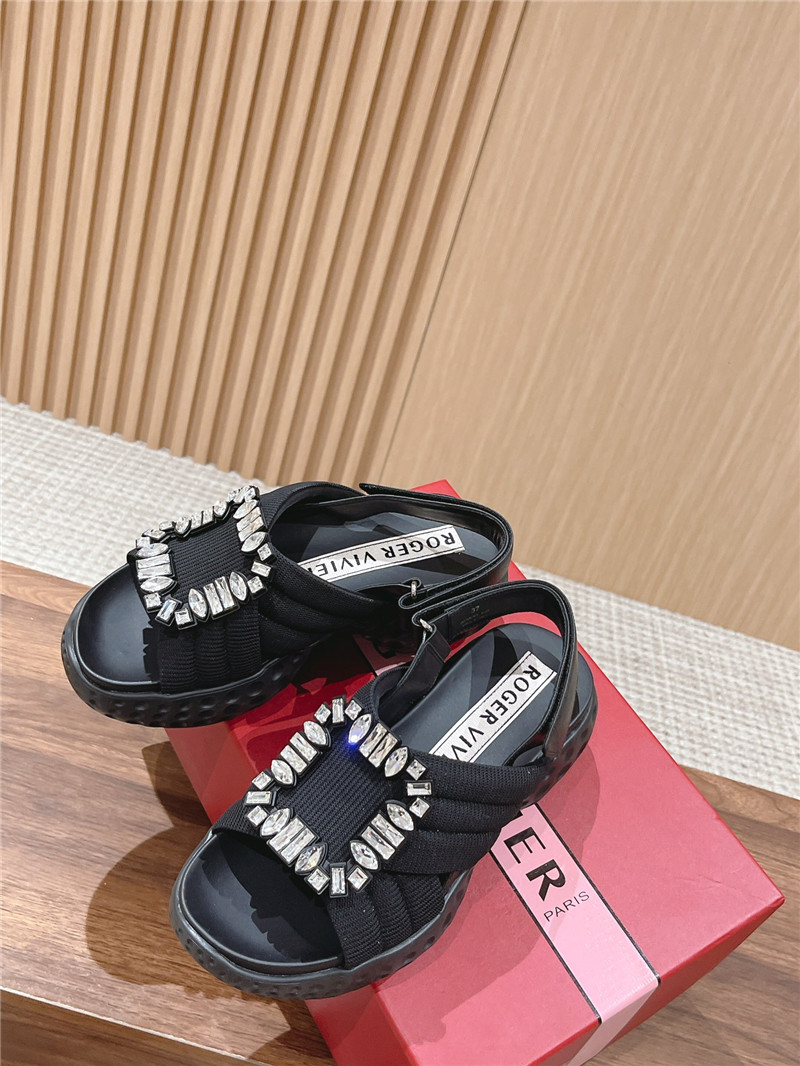 Best Replica Roger vivier diamond buckle platform sandals - Colareps